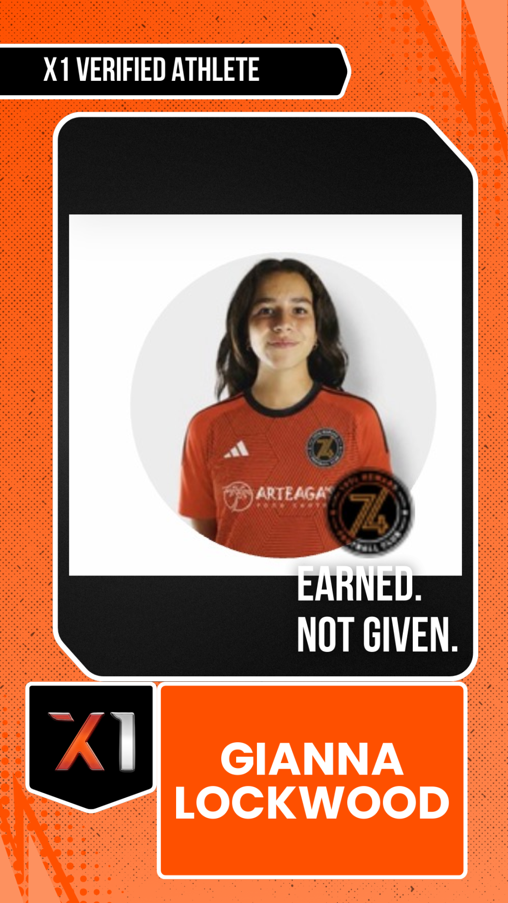 EXACT X1 player card for Gianna Lockwood