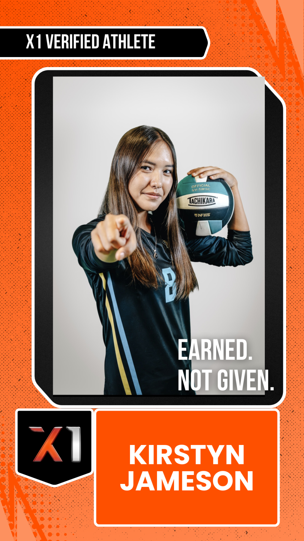 EXACT X1 player card for Kirstyn Jameson