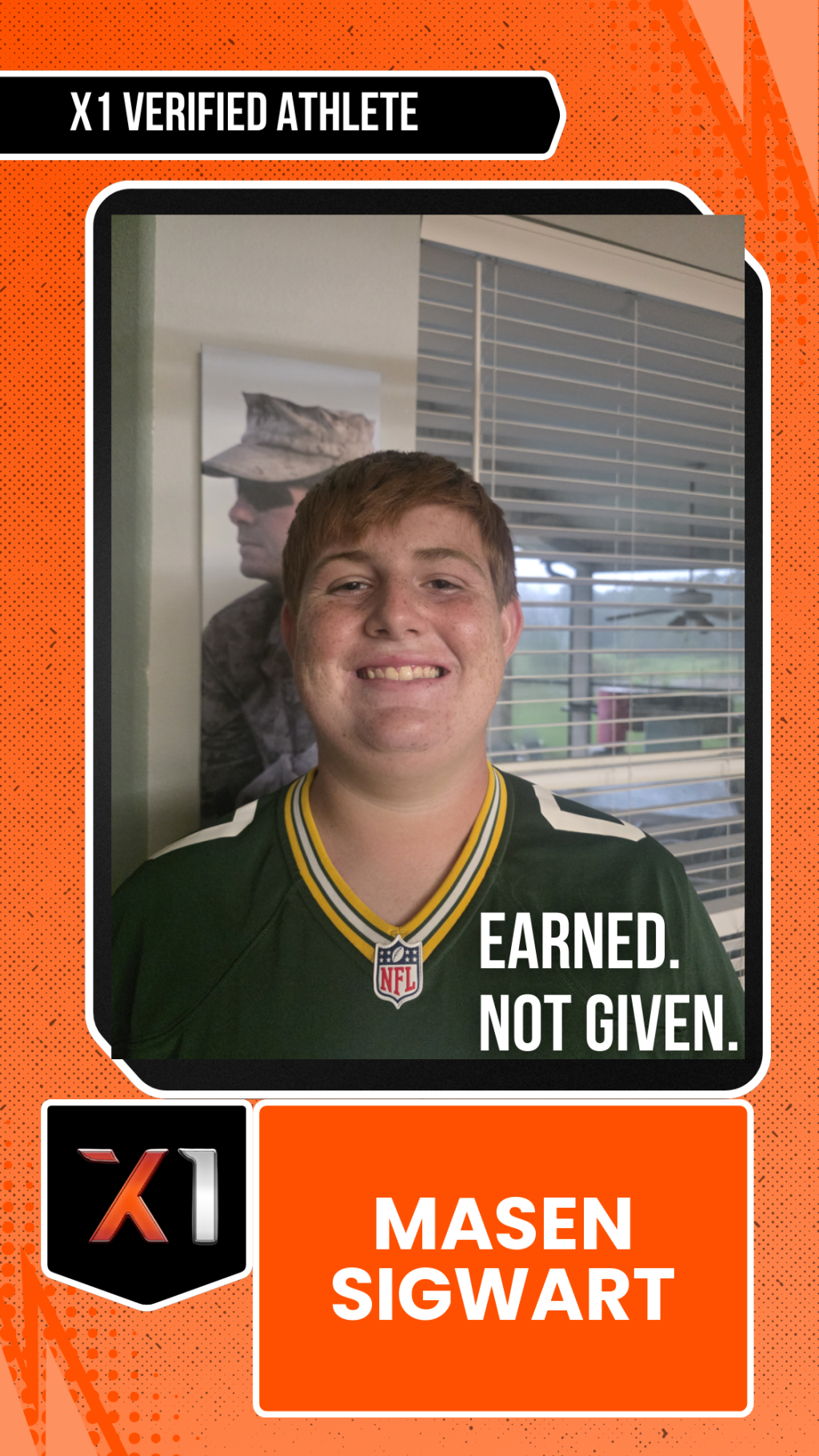 EXACT X1 player card for Masen Sigwart
