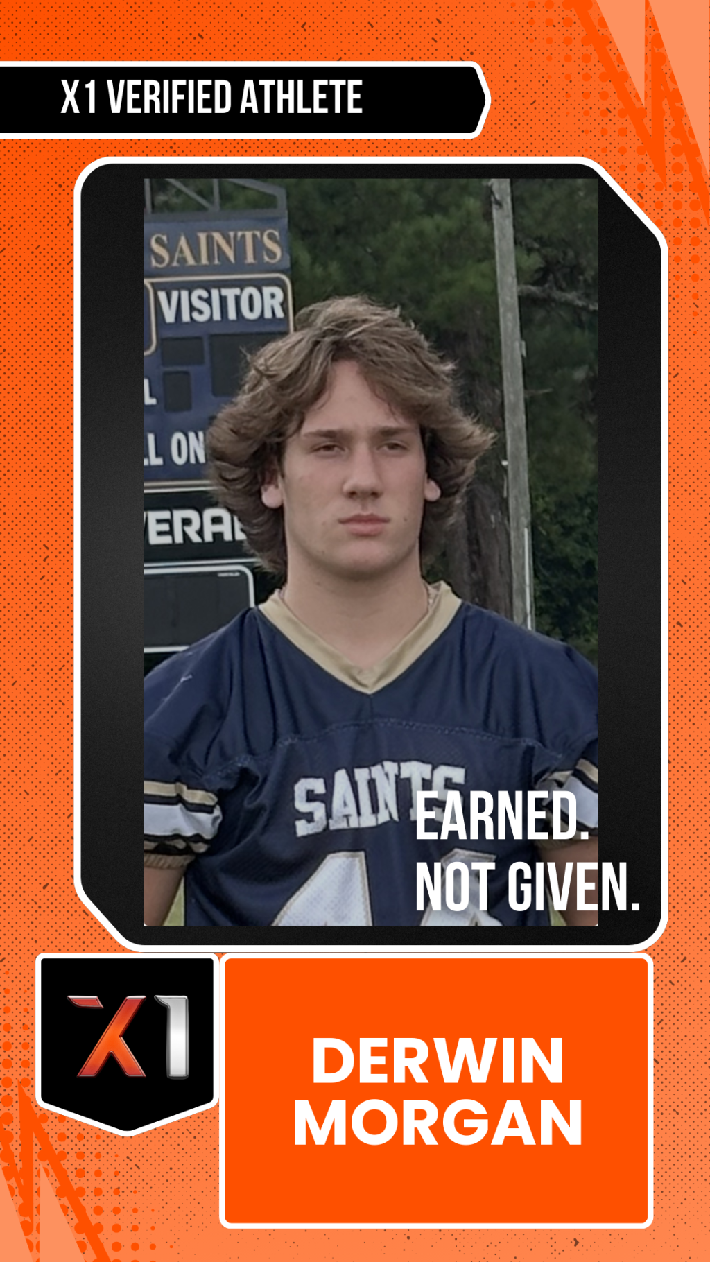EXACT X1 player card for Derwin Morgan