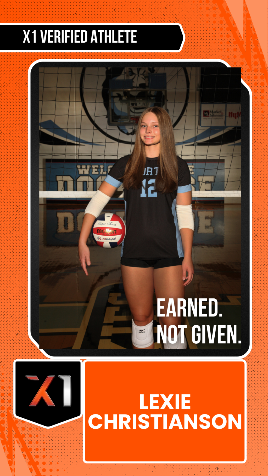 EXACT X1 player card for Lexie Christianson