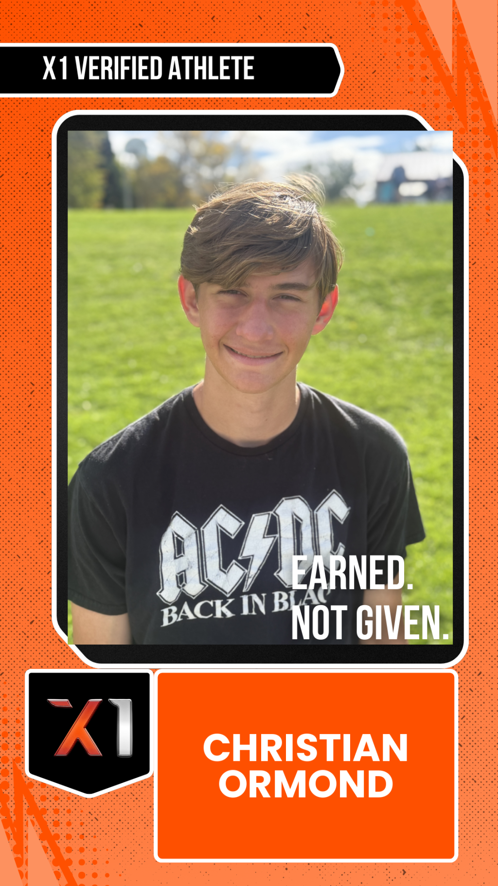 EXACT X1 player card for Christian Ormond