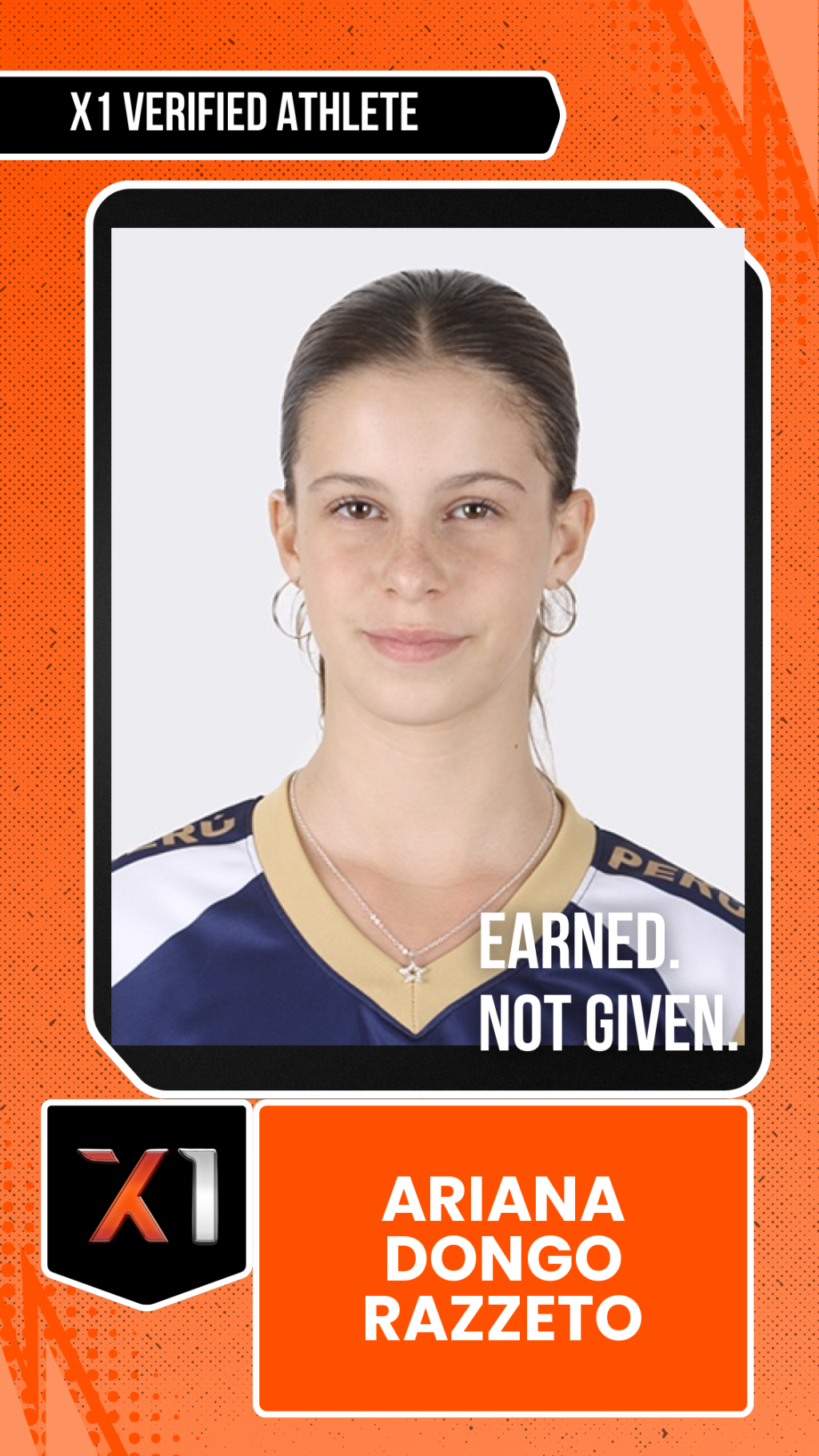 EXACT X1 player card for Ariana Dongo Razzeto