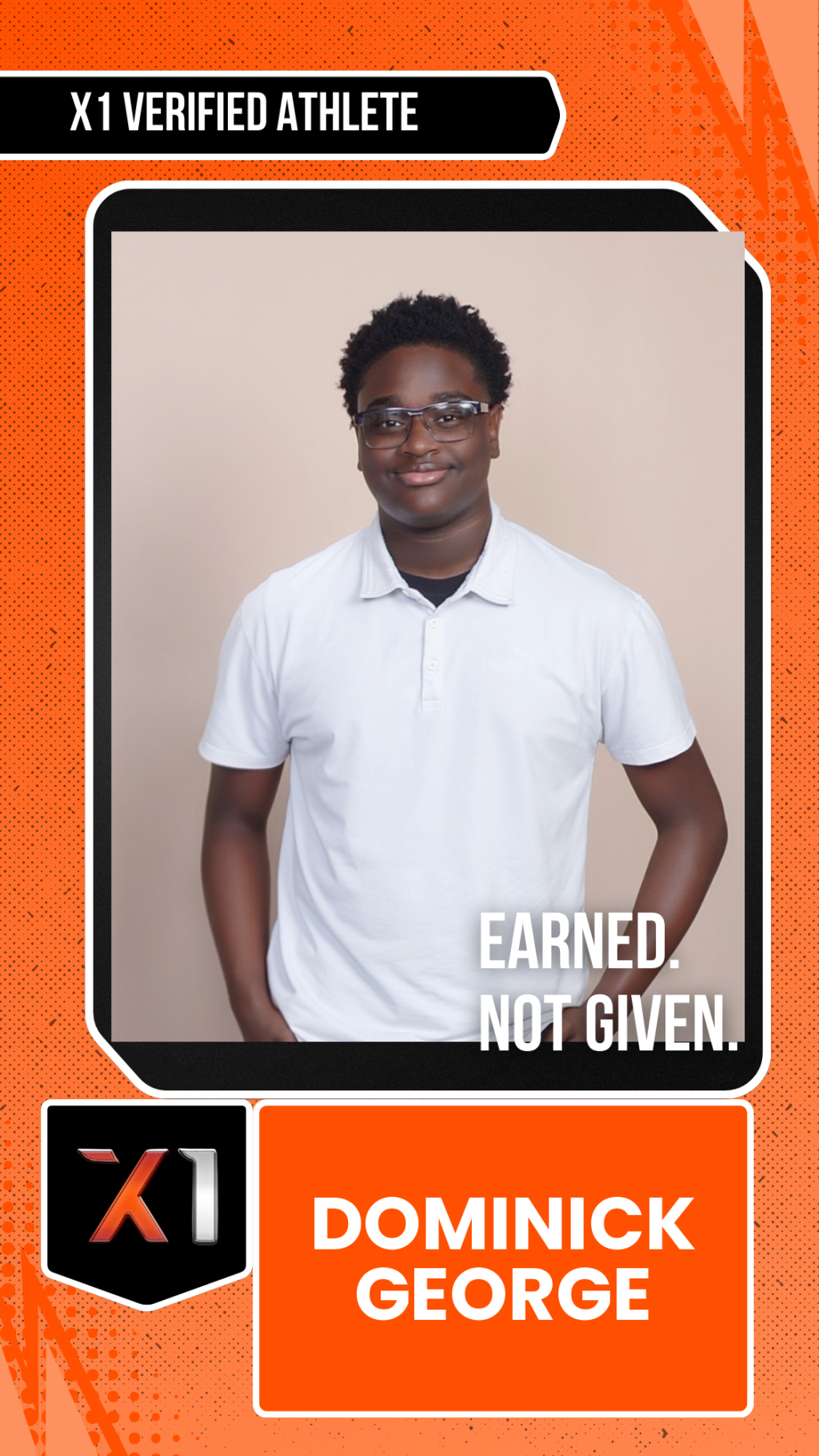 EXACT X1 player card for Dominick George