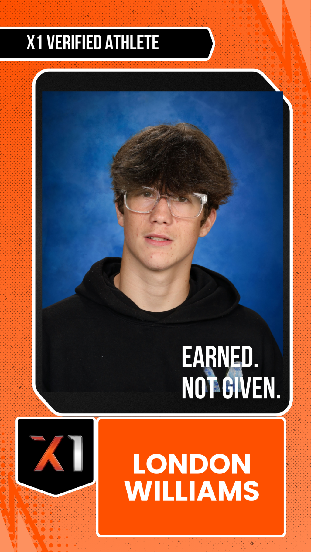 EXACT X1 player card for London Williams