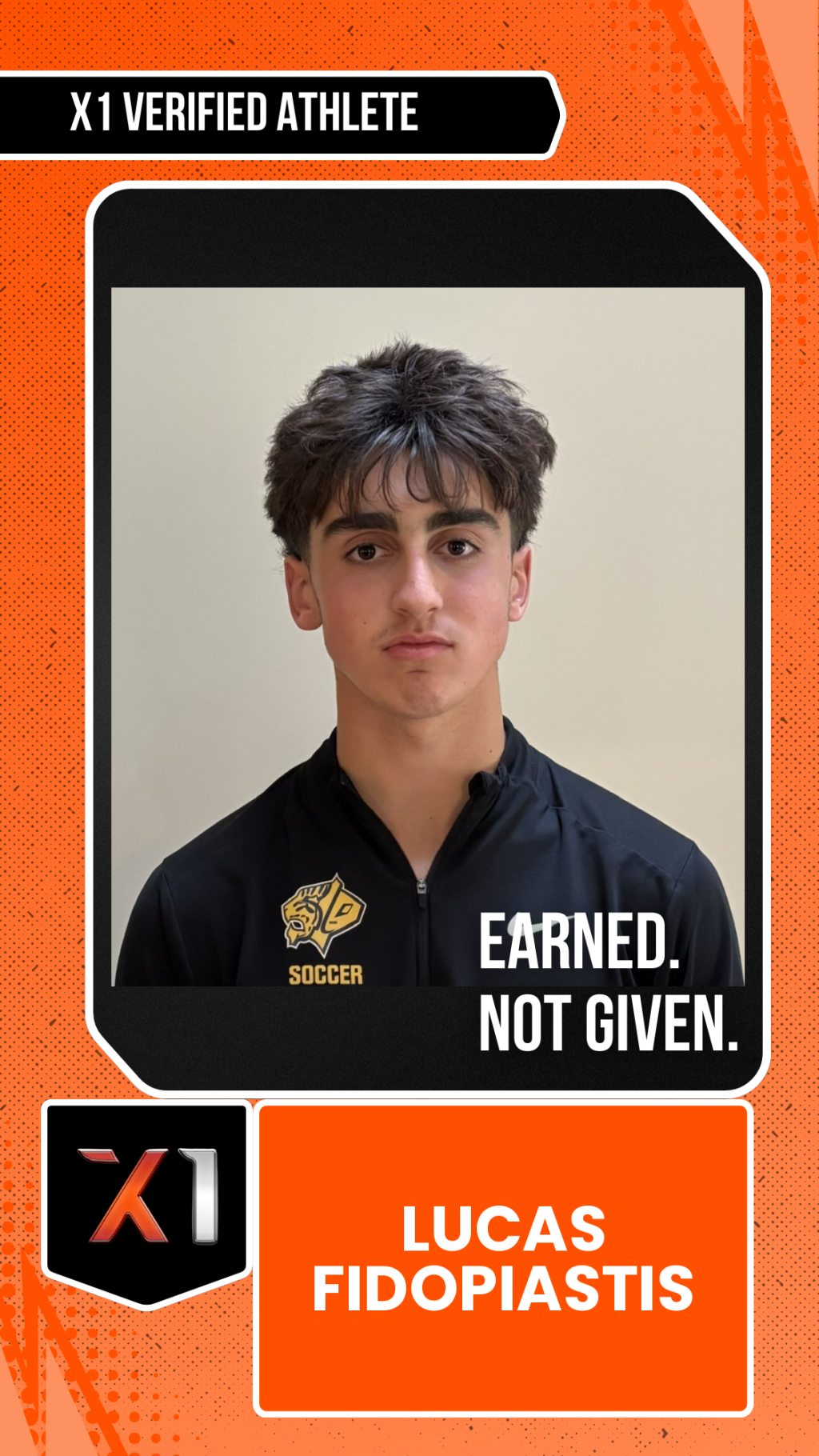 EXACT X1 player card for Lucas Fidopiastis