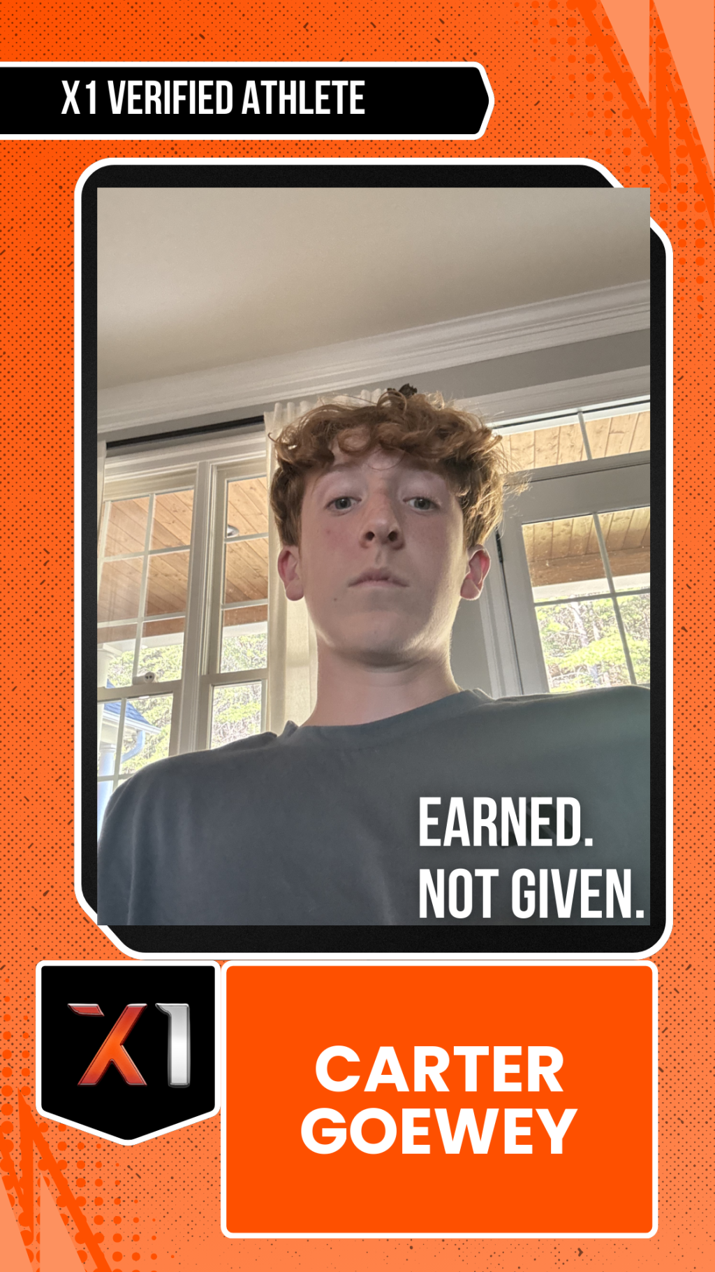 EXACT X1 player card for Carter Goewey