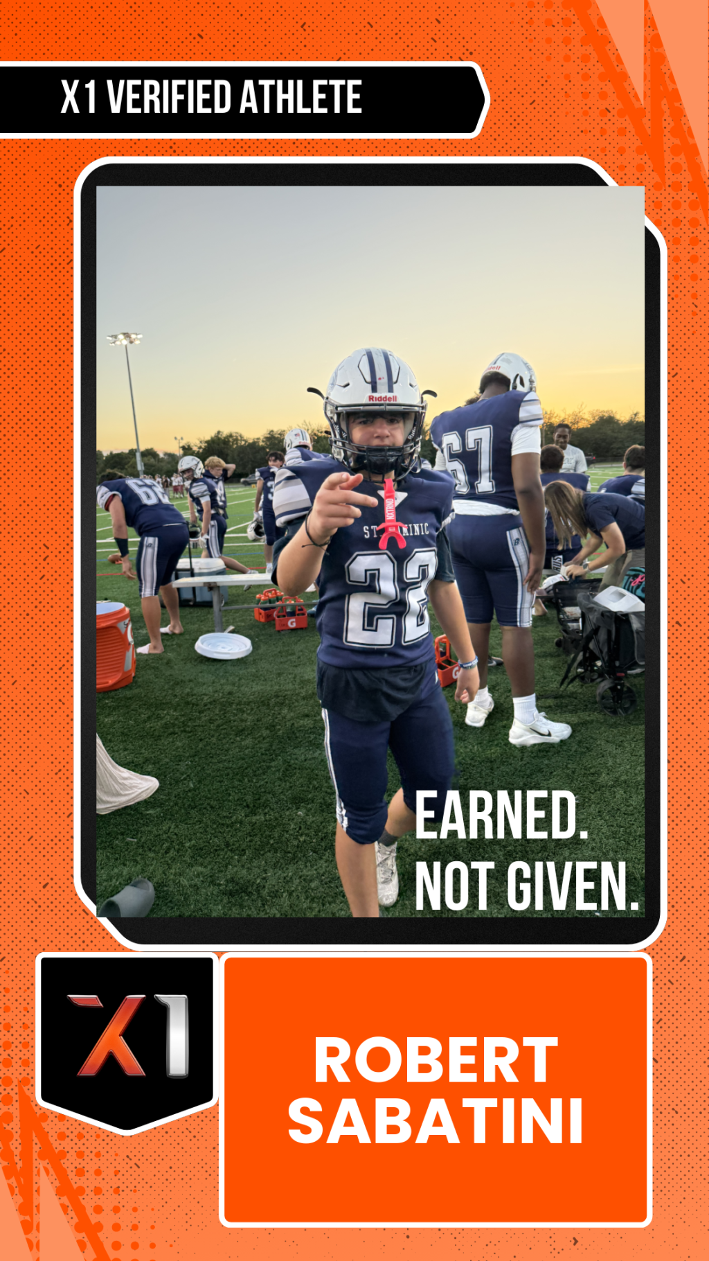 EXACT X1 player card for Bobby Sabatini