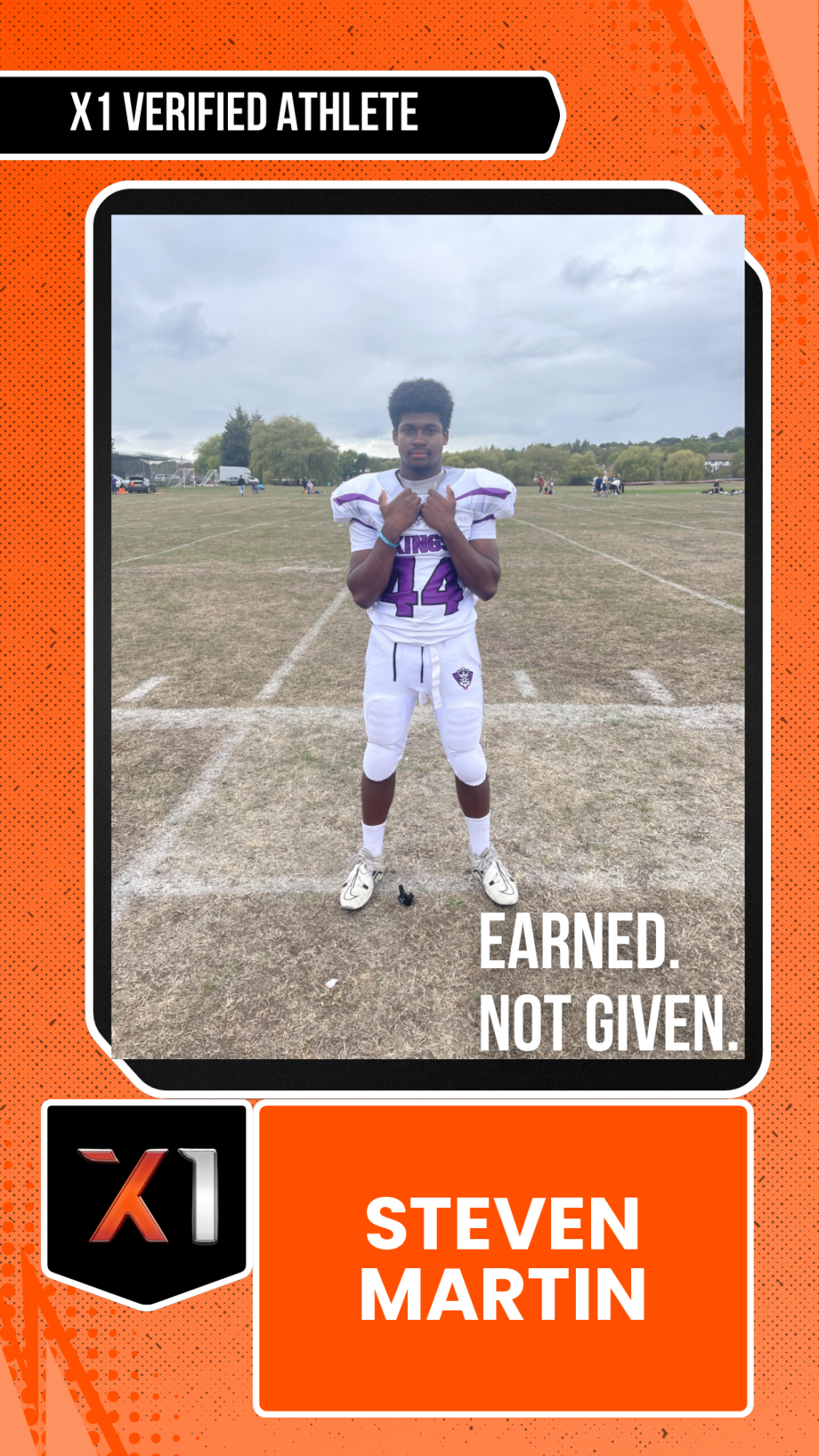 EXACT X1 player card for STEVEN MARTIN