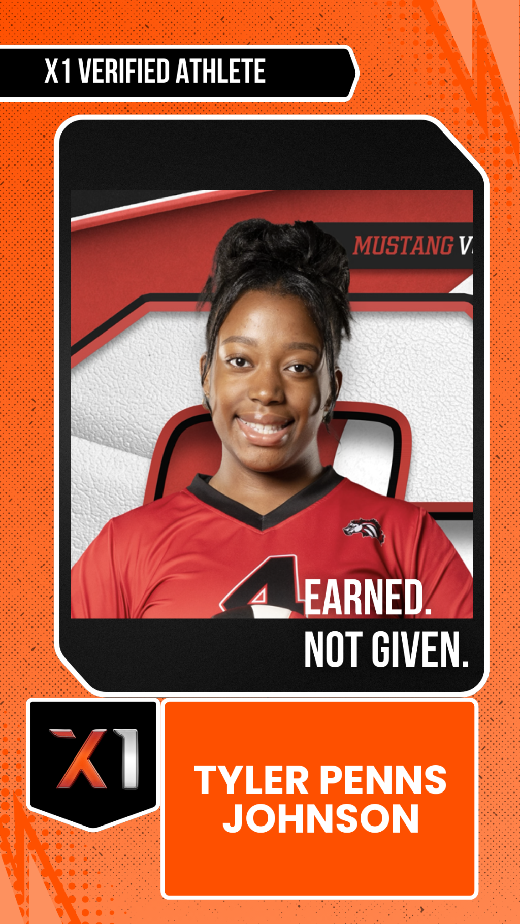 EXACT X1 player card for Tyler Penns Johnson