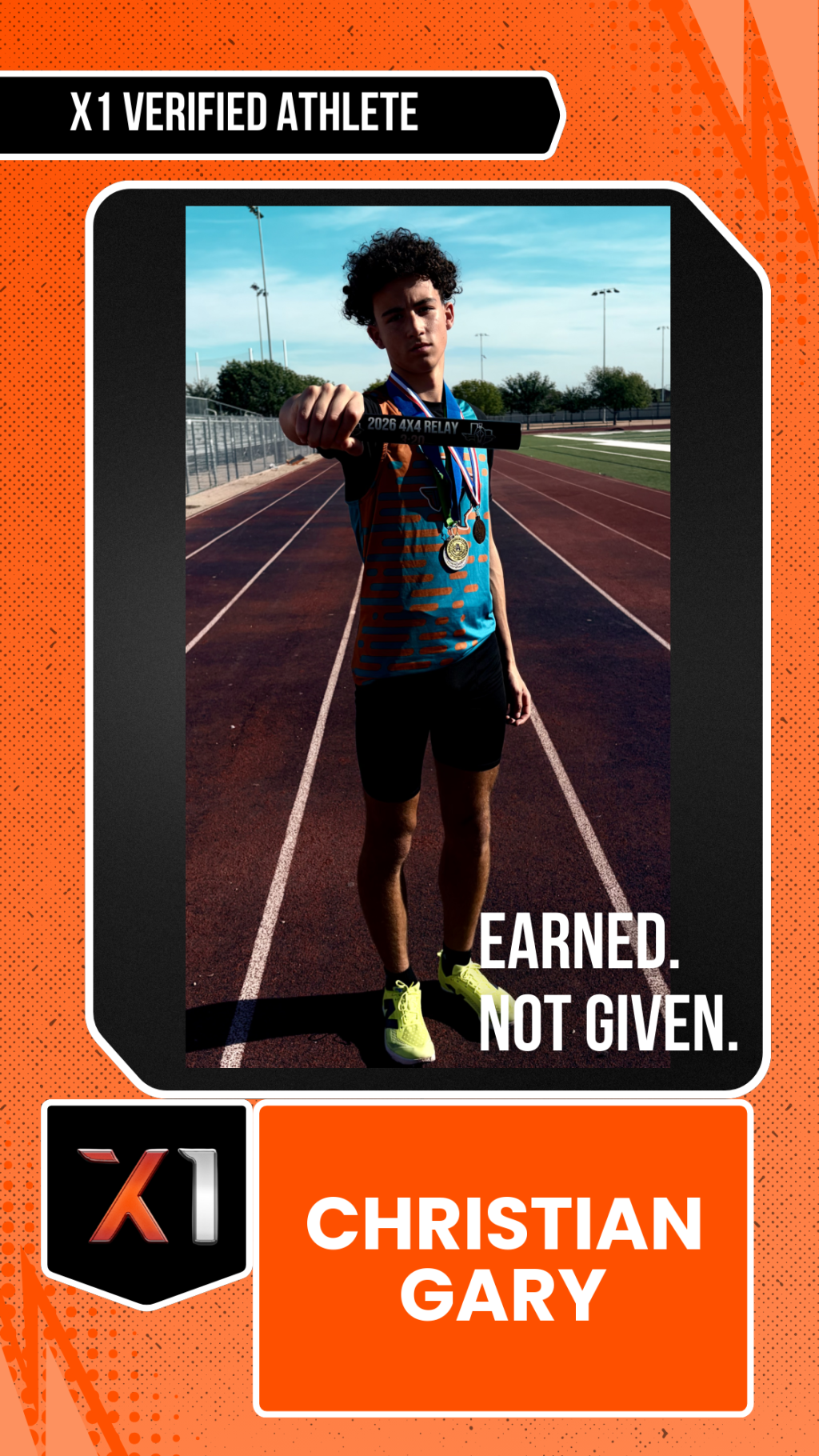 EXACT X1 player card for Christian Gary
