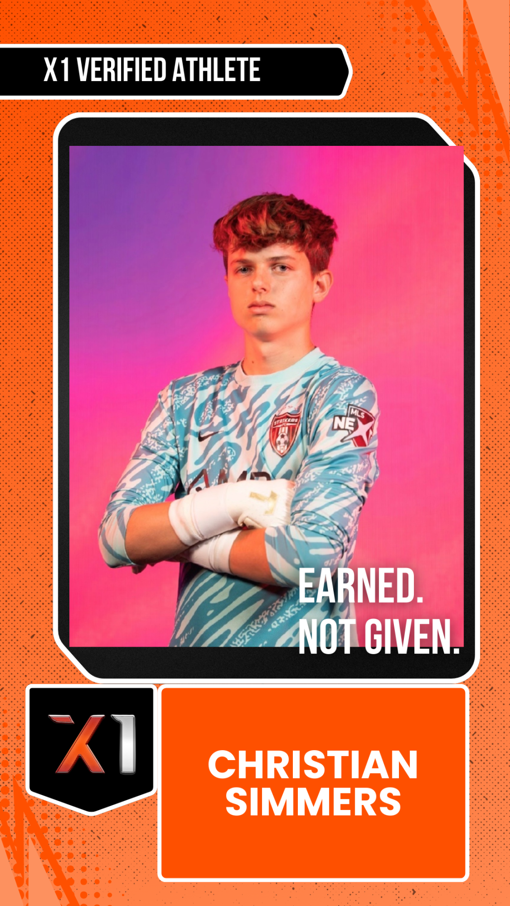 EXACT X1 player card for Christian Simmers
