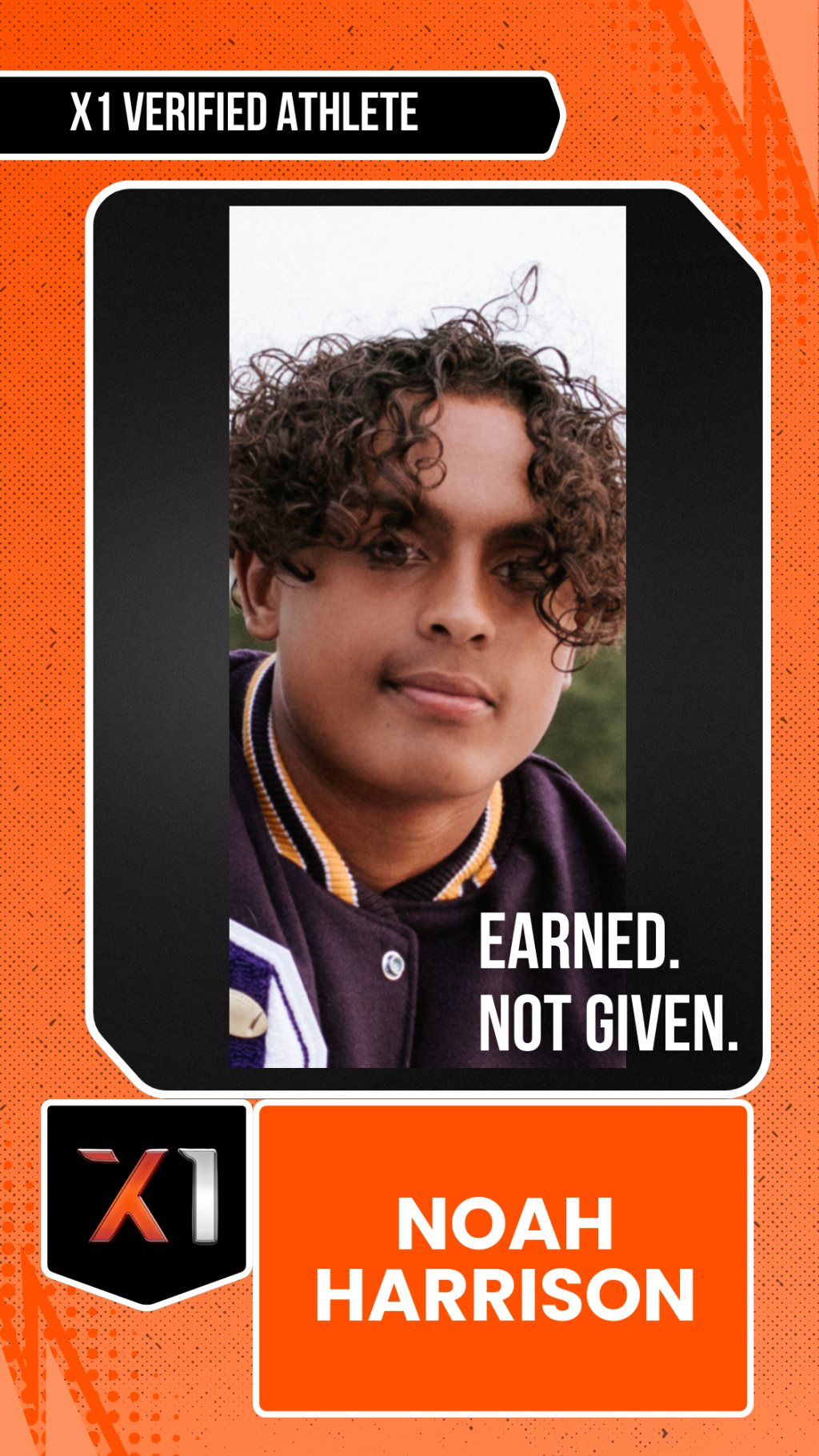 EXACT X1 player card for Noah Harrison