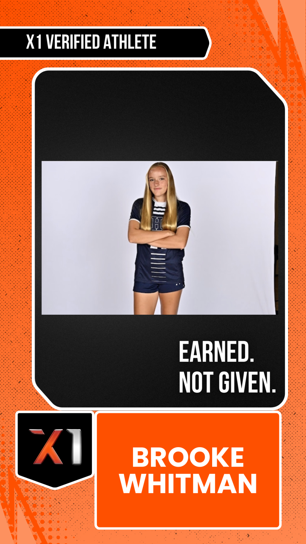 EXACT X1 player card for Brooke Whitman