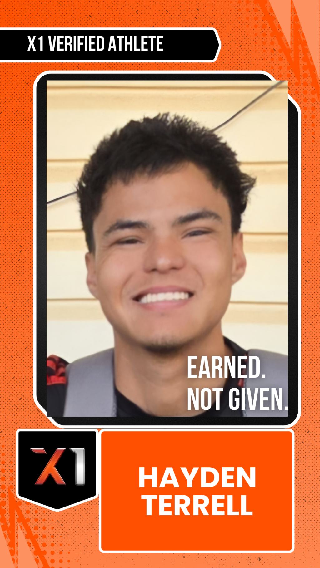 EXACT X1 player card for Hayden Terrell