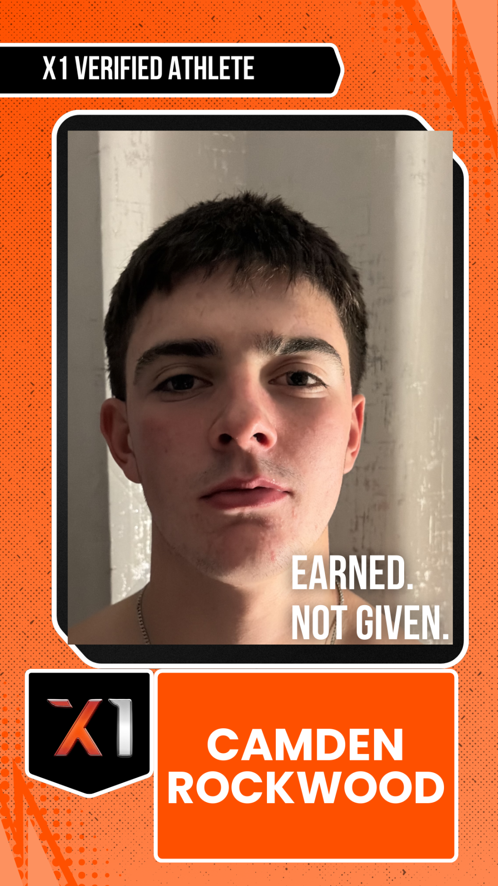 EXACT X1 player card for Camden Rockwood