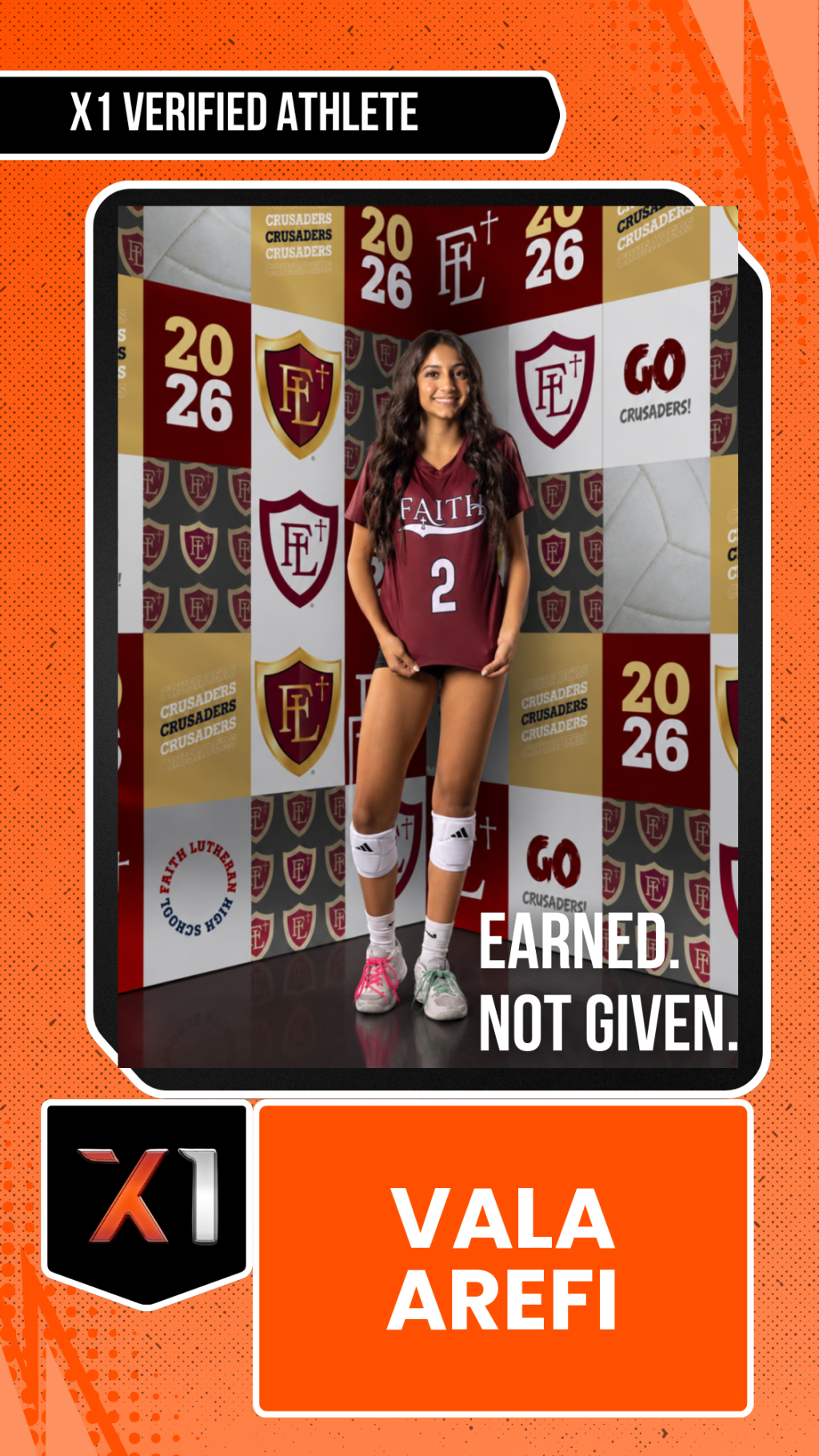 EXACT X1 player card for Vala Arefi