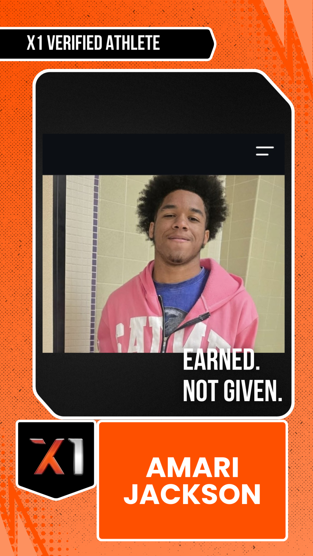 EXACT X1 player card for Amari Jackson