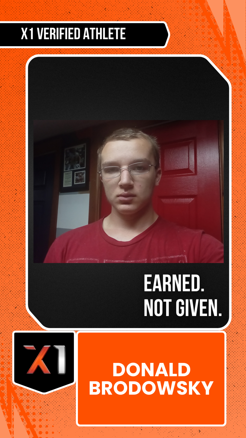 EXACT X1 player card for Donald Brodowsky