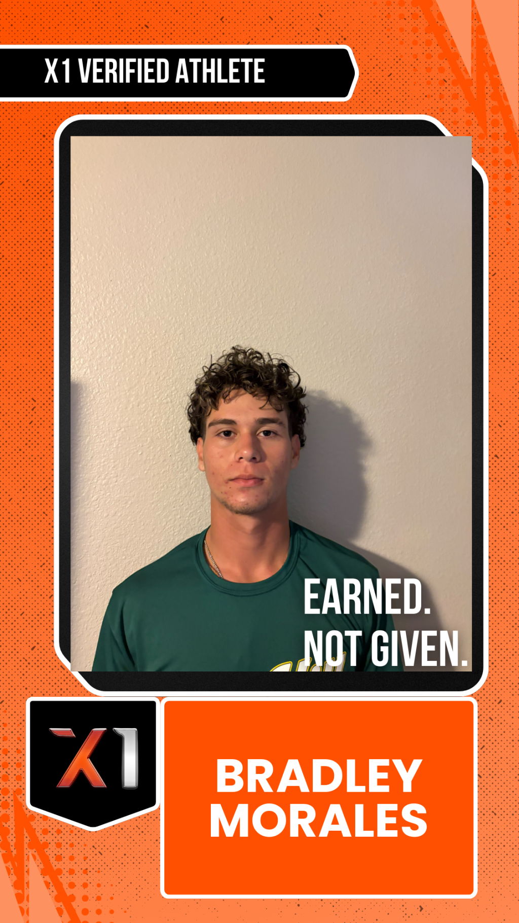 EXACT X1 player card for Bradley Morales