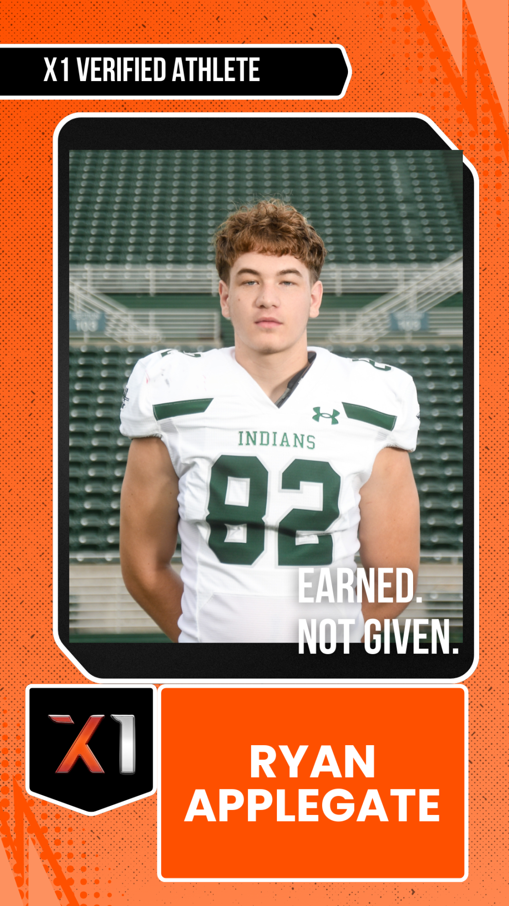 EXACT X1 player card for Ryan Applegate
