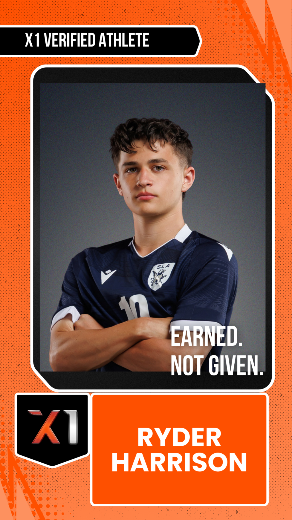 EXACT X1 player card for Ryder Harrison