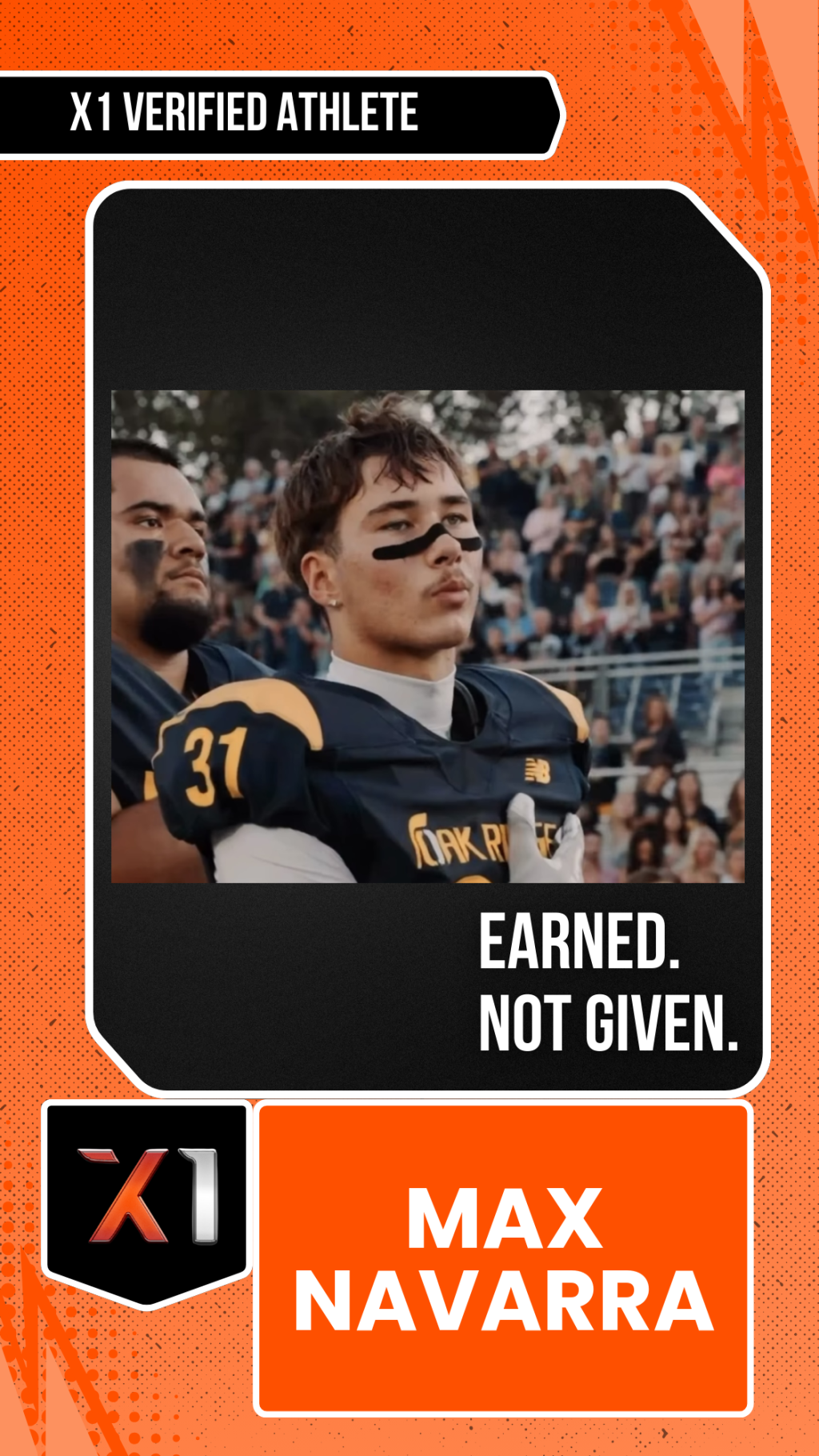 EXACT X1 player card for Max Navarra