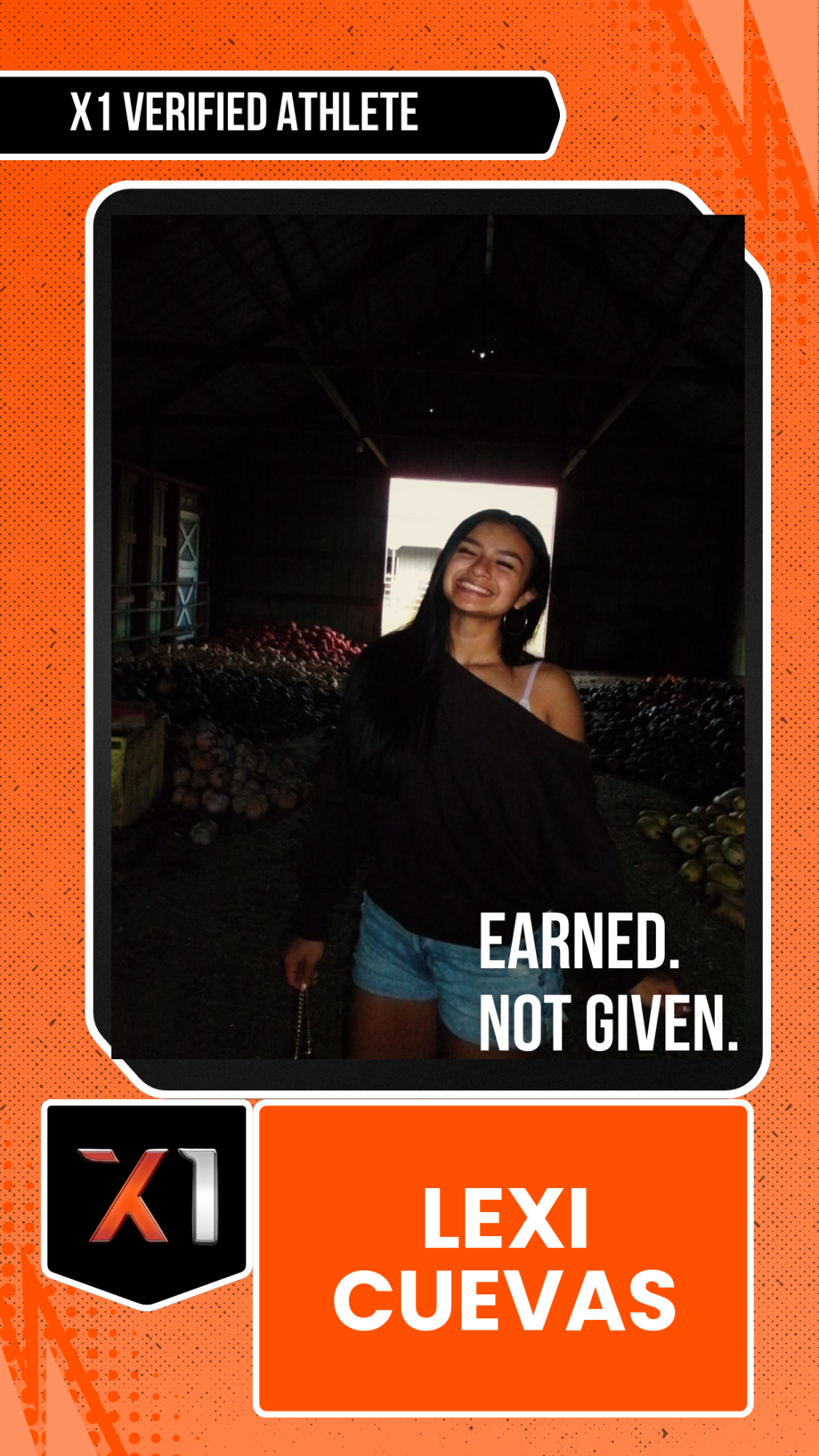 EXACT X1 player card for Lexi Cuevas