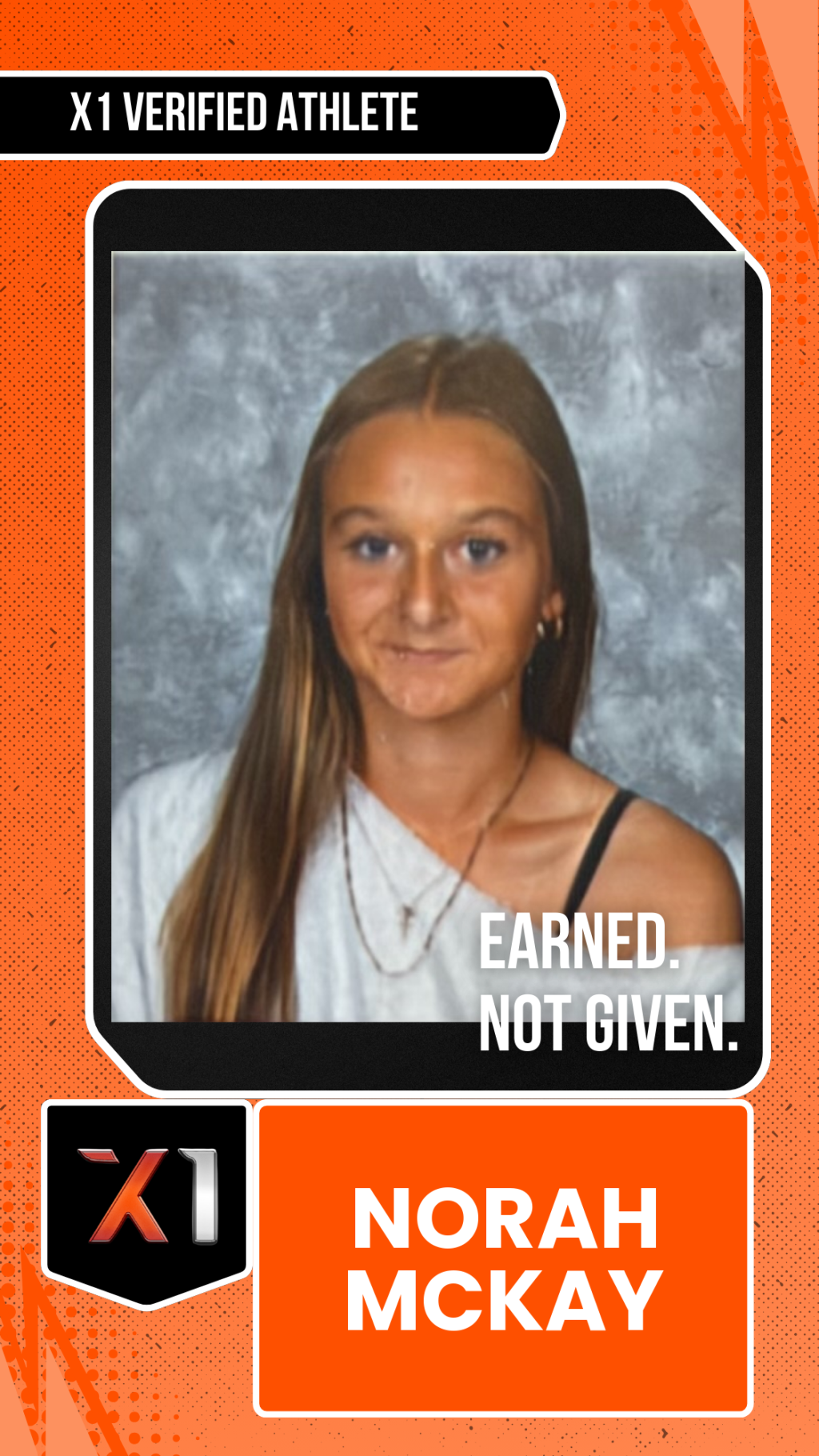 EXACT X1 player card for Norah McKay