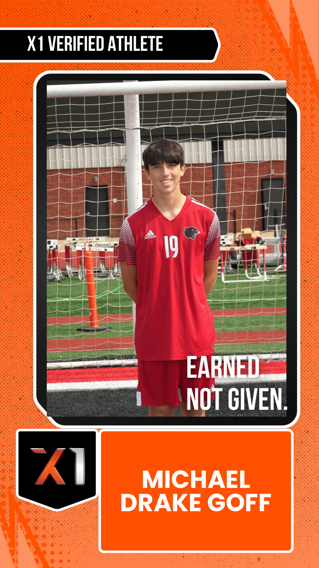 EXACT X1 player card for Michael Drake Goff
