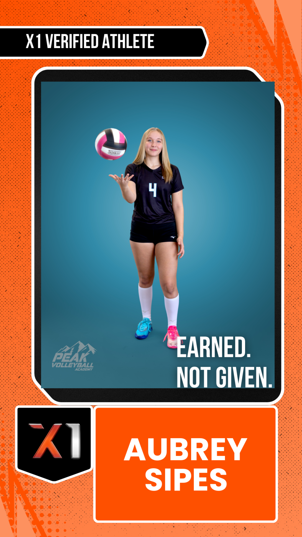 EXACT X1 player card for Aubrey Sipes