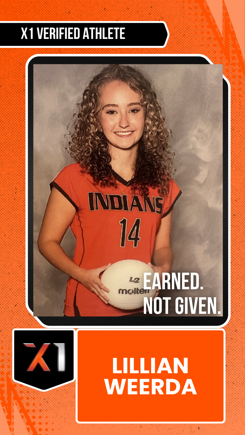 EXACT X1 player card for Lillian Weerda