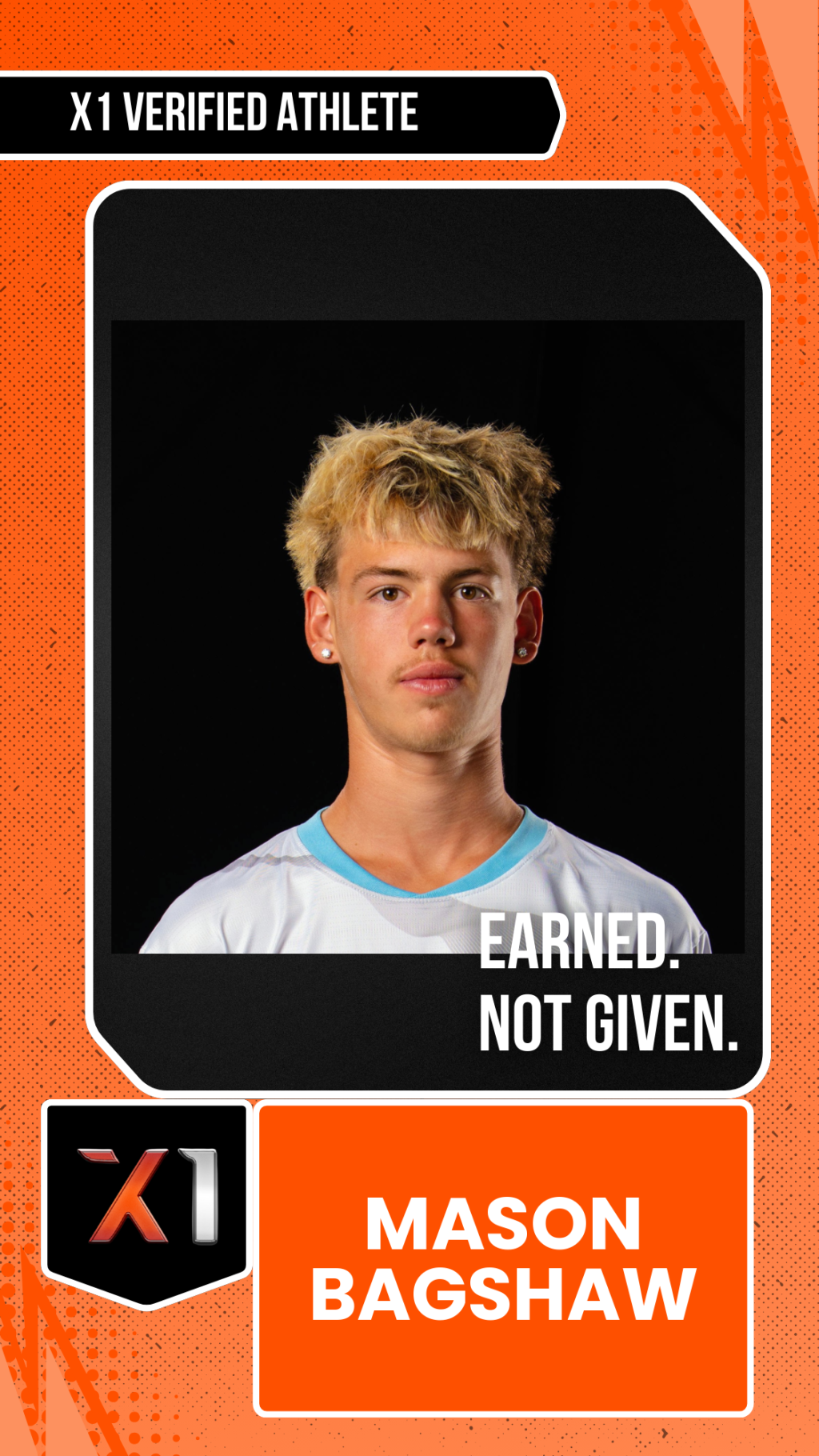 EXACT X1 player card for Mason Bagshaw