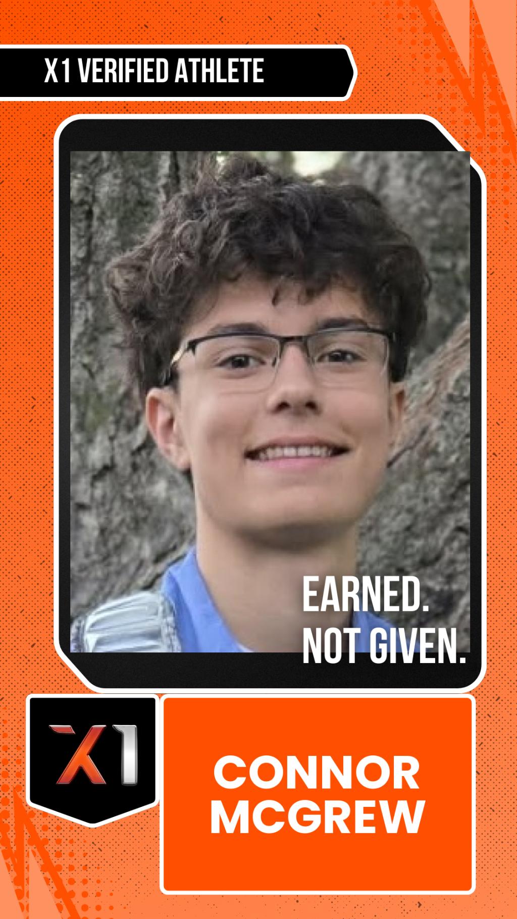 EXACT X1 player card for Connor McGrew