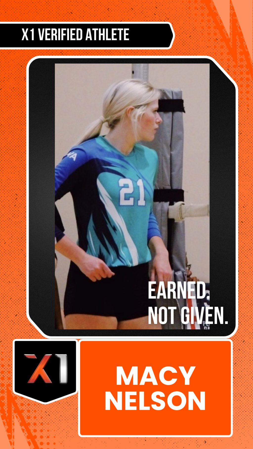 EXACT X1 player card for Macy Nelson
