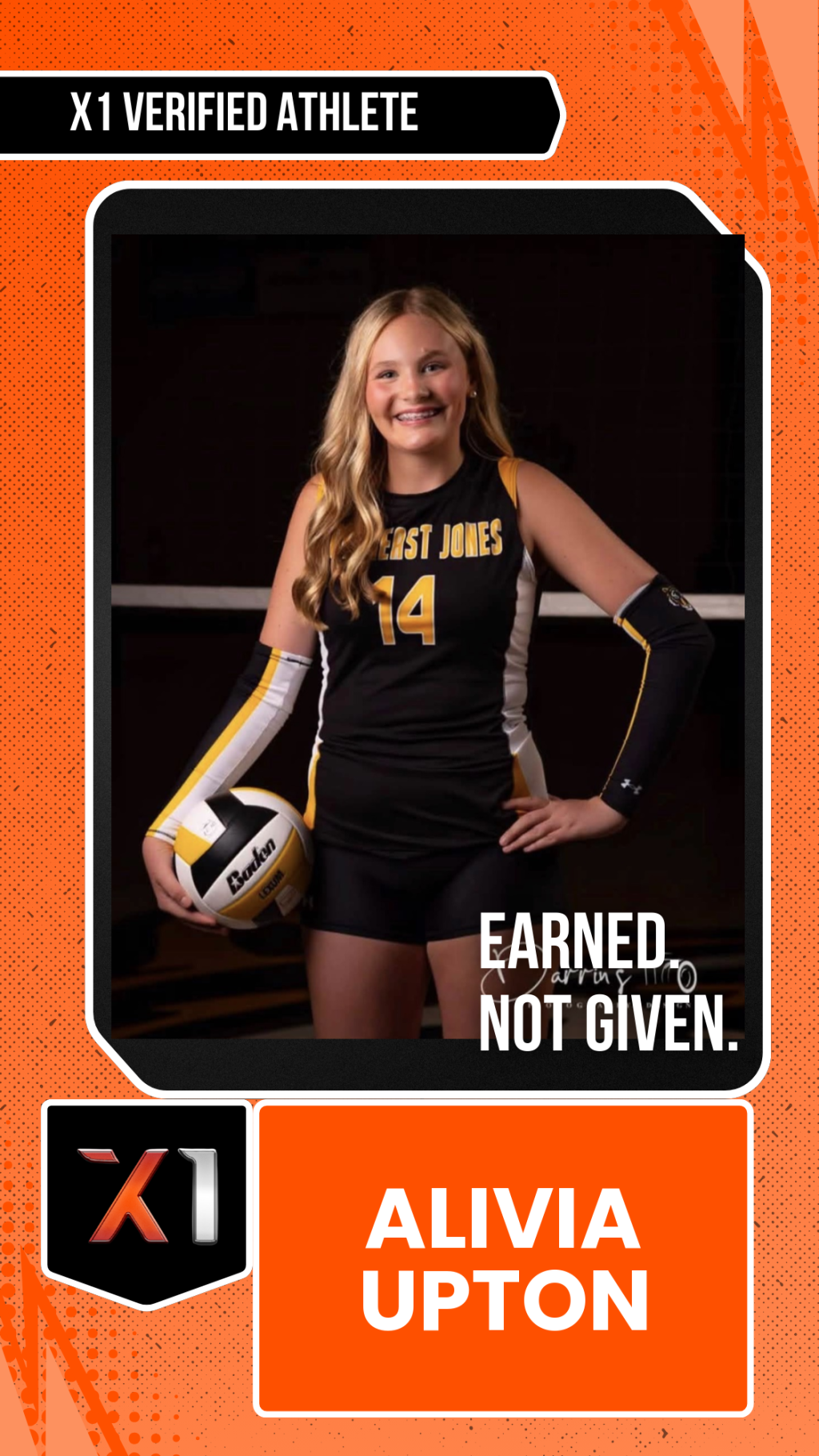 EXACT X1 player card for Alivia Upton