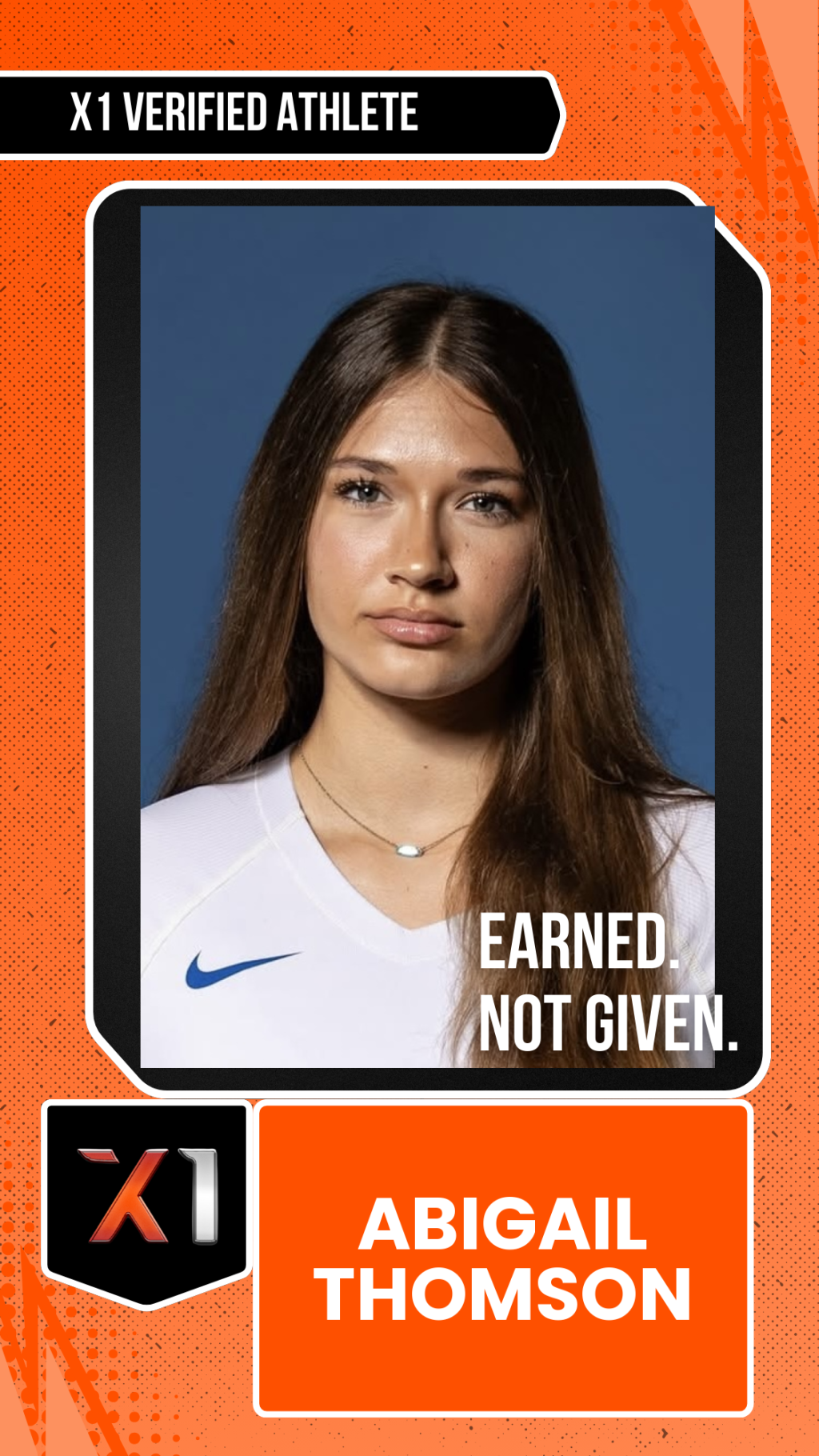 EXACT X1 player card for Abigail Thomson