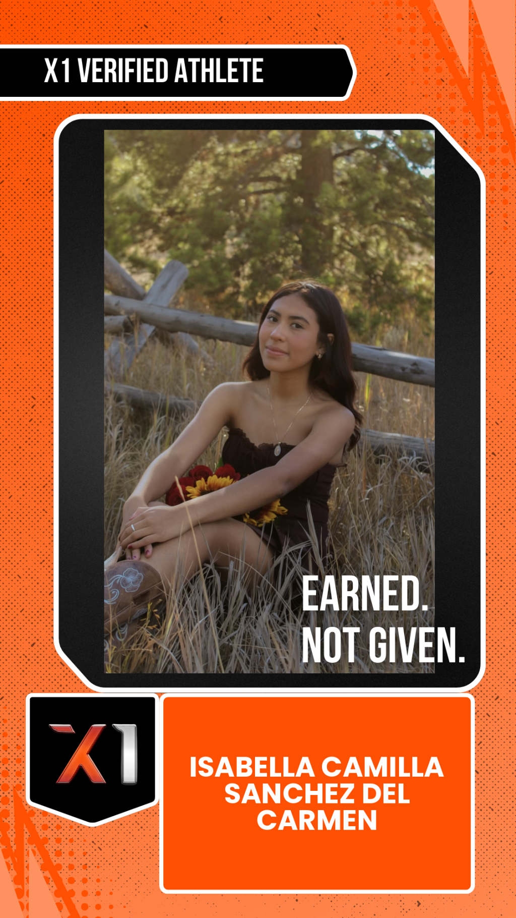 EXACT X1 player card for Isabella Camilla Sanchez Del Carmen