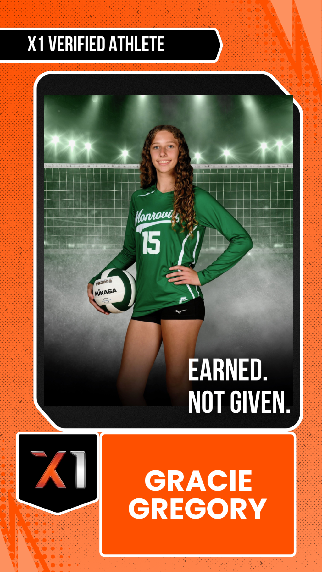 EXACT X1 player card for Gracie Gregory