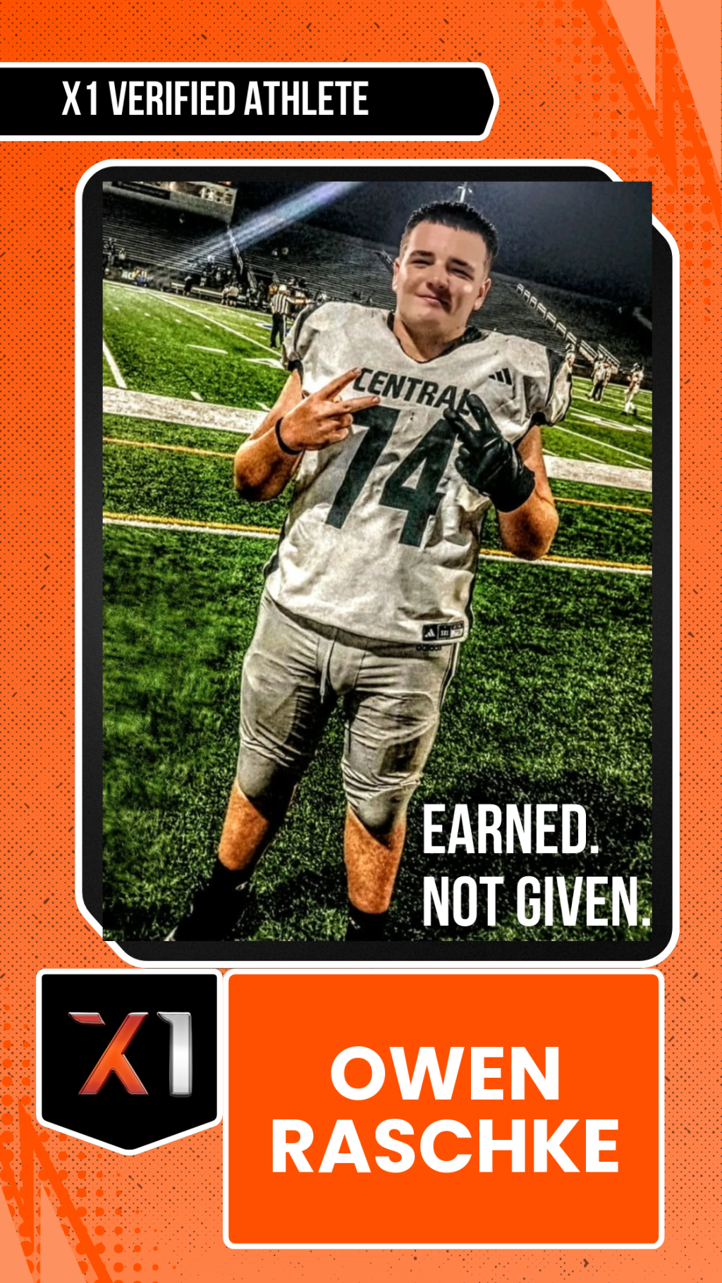 EXACT X1 player card for Owen Raschke