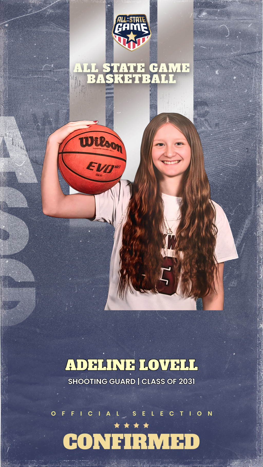 All State Game player card for Adeline Lovell