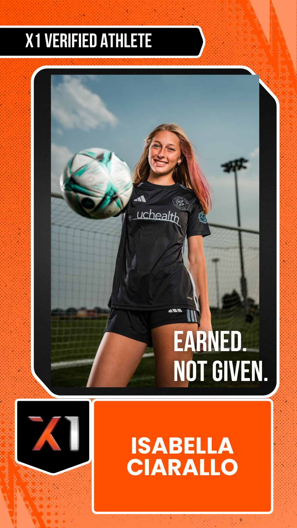 EXACT X1 player card for Isabella Ciarallo