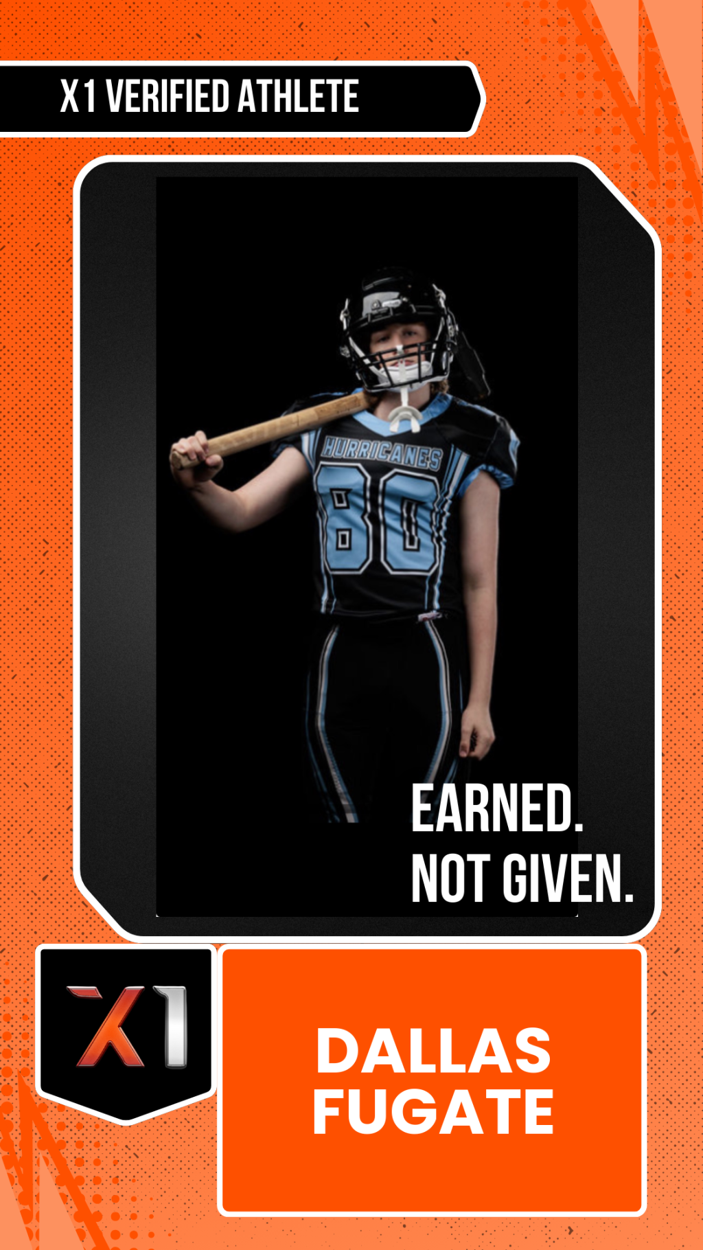 EXACT X1 player card for Dallas Fugate