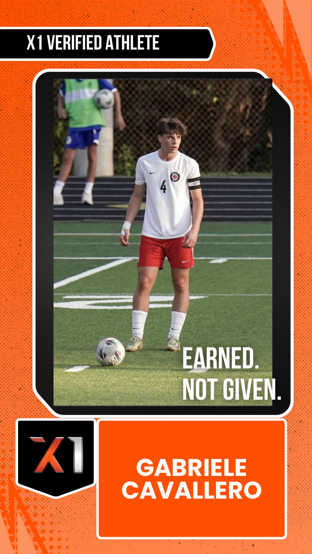 EXACT X1 player card for Gabriele Cavallero