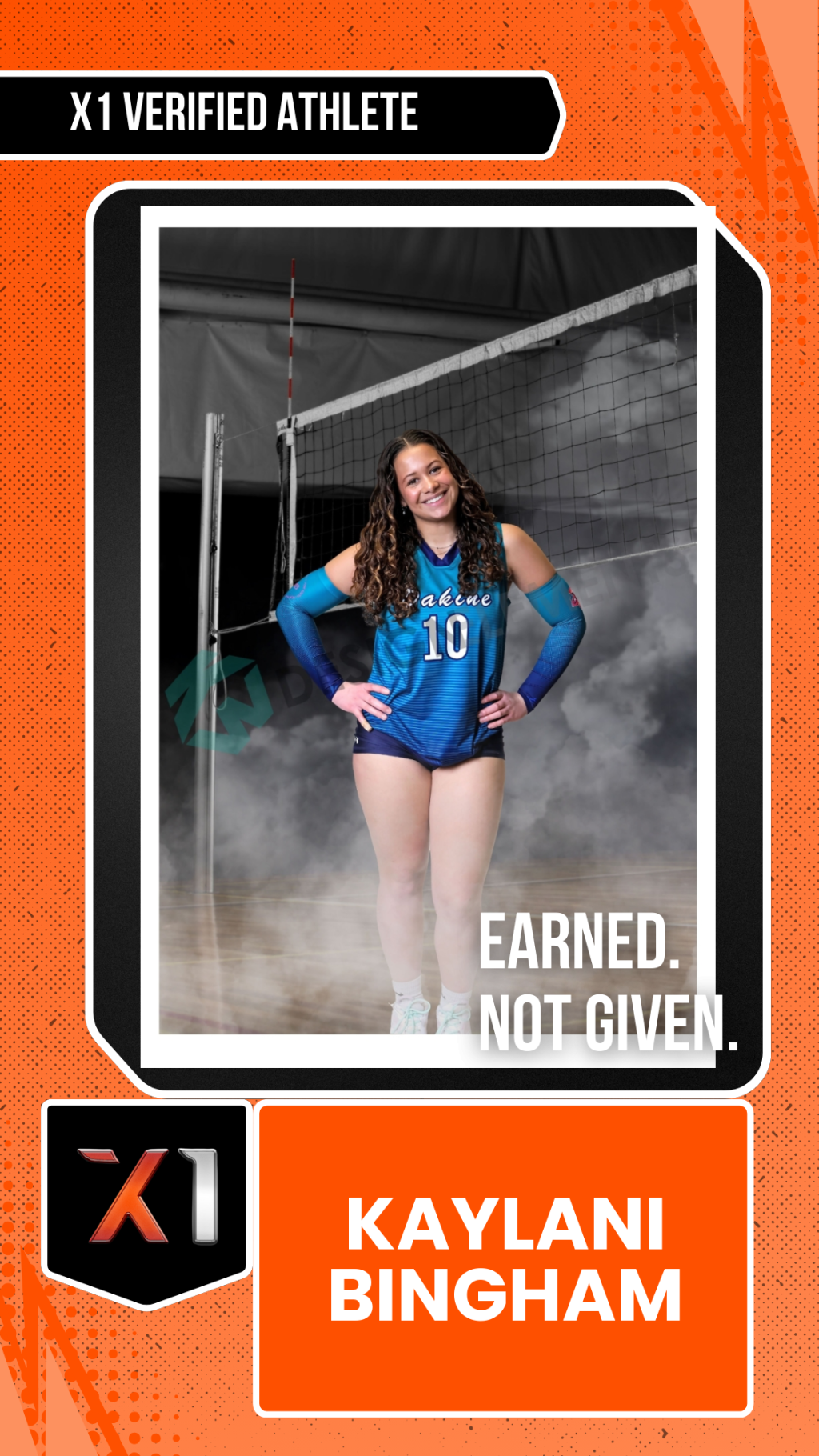 EXACT X1 player card for Kaylani Bingham