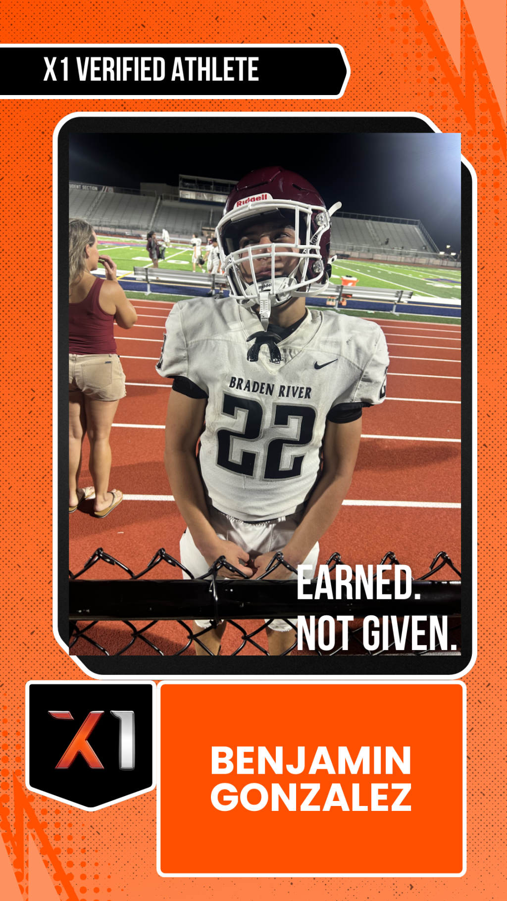 EXACT X1 player card for Benjamin Gonzalez