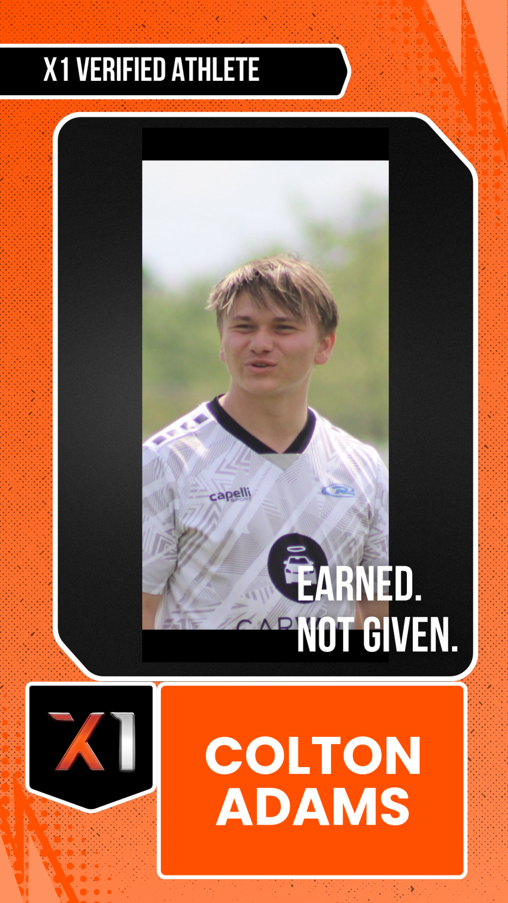 EXACT X1 player card for Colton Adams