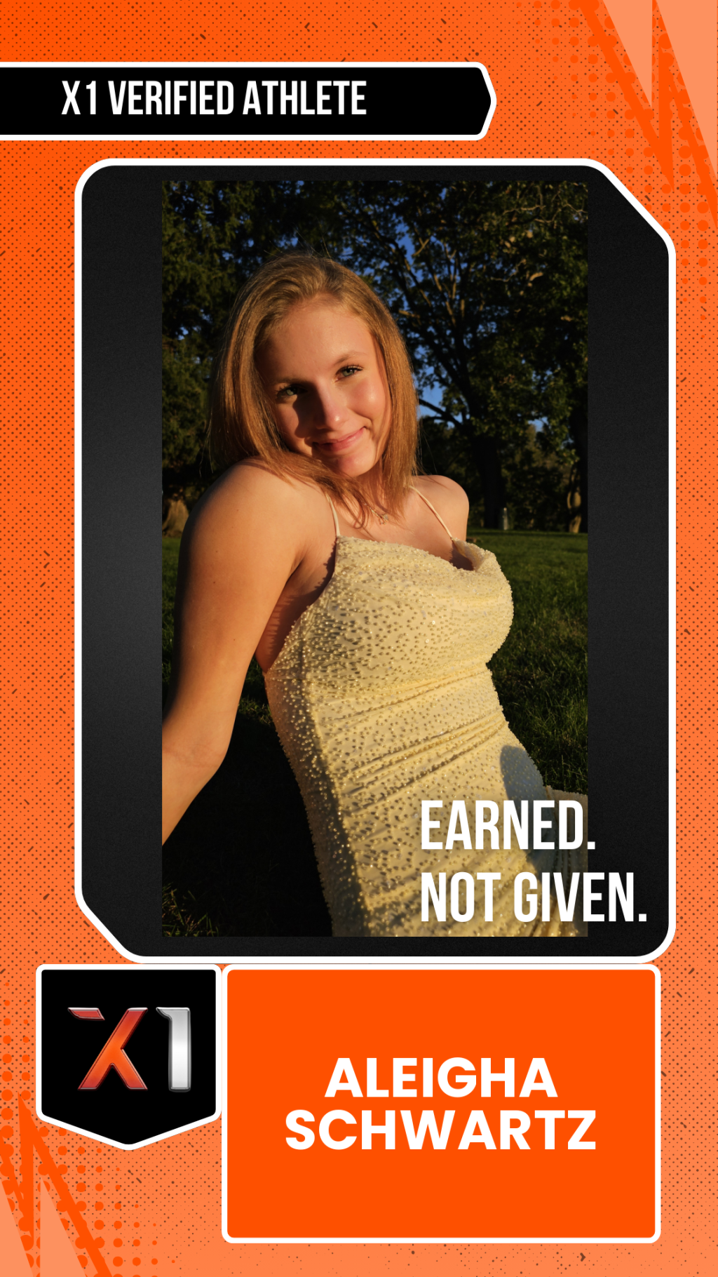 EXACT X1 player card for Aleigha Schwartz