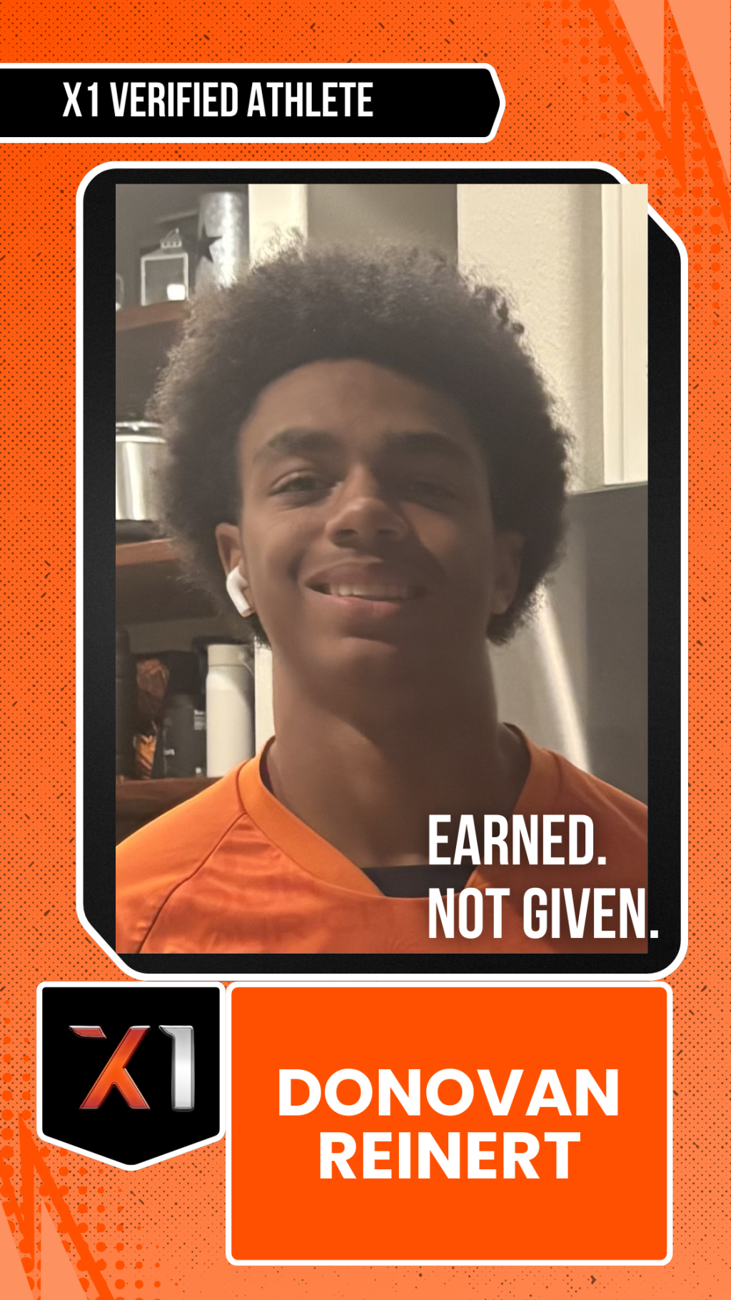 EXACT X1 player card for Donovan Reinert