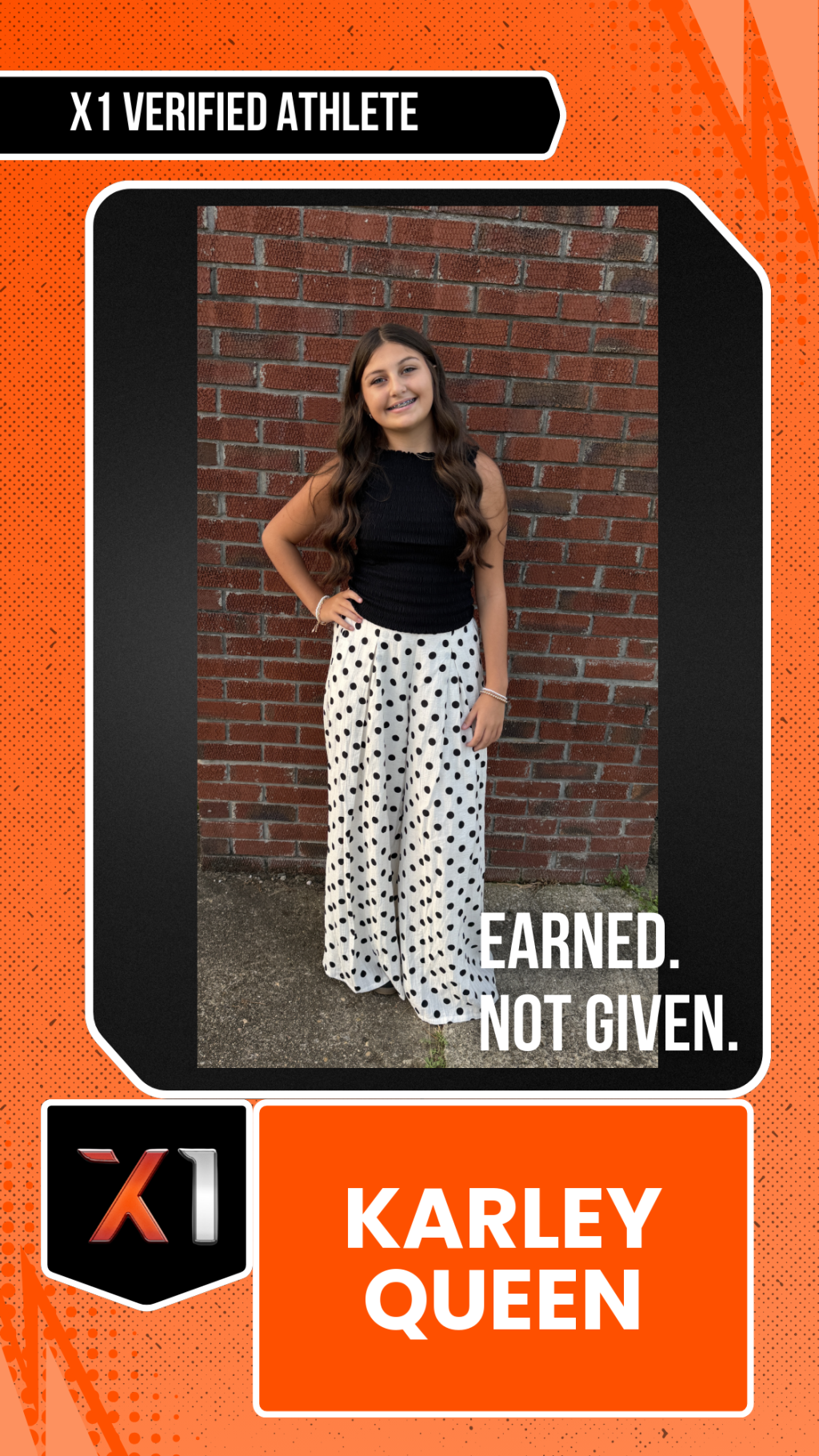 EXACT X1 player card for Karley Queen